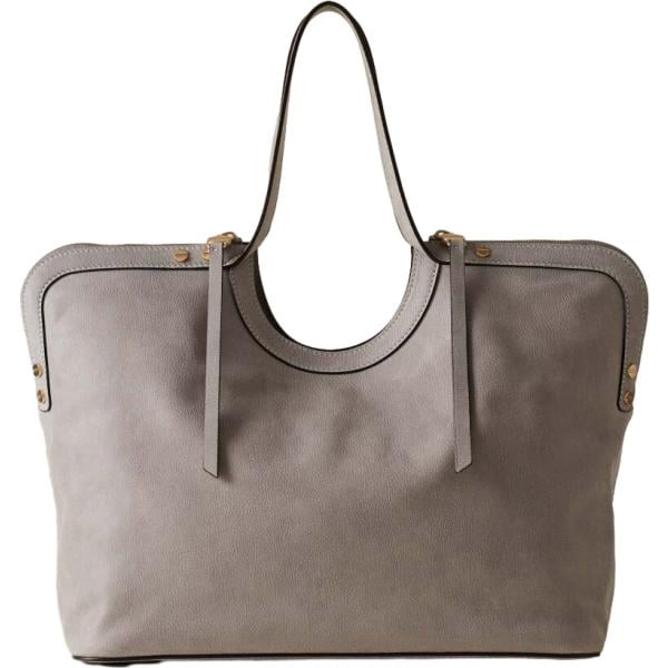 shopping bag Borbonese marrone con stampe