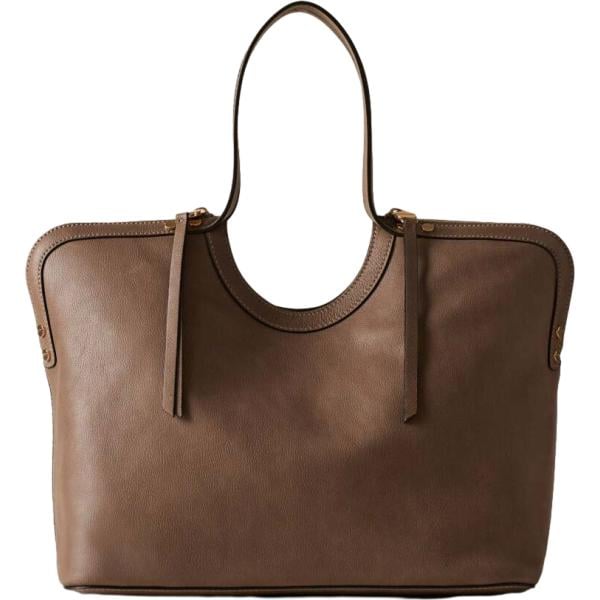 shopping bag Borbonese marrone con stampe