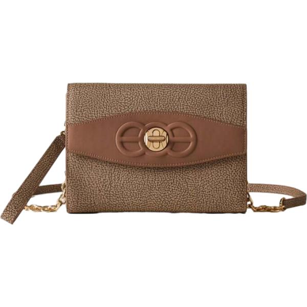 borse a tracolla Borbonese marrone con stampe