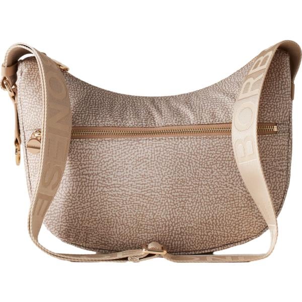 borse a spalla Borbonese marrone con stampe