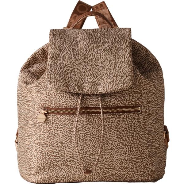 zaini Borbonese marrone con stampe