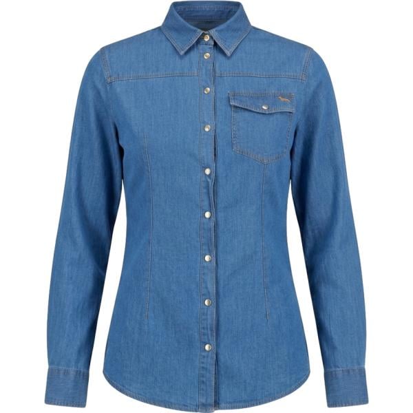 Camicia da donna in blu scuro in cotone Harmont&Blaine