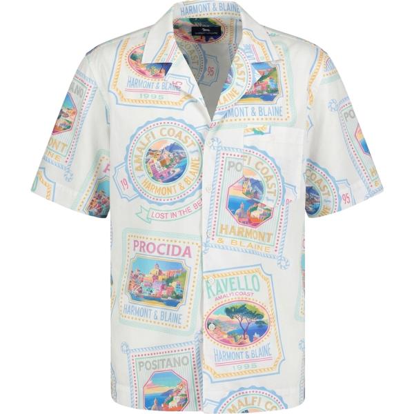 camicie a manica corta Harmont&Blaine bianco con stampe