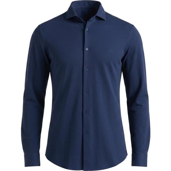 Camicia da uomo in blu scuro Harmont&Blaine
