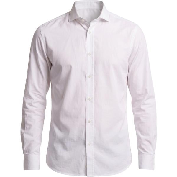 Camicia da uomo in bianco avorio in cotone Harmont&Blaine