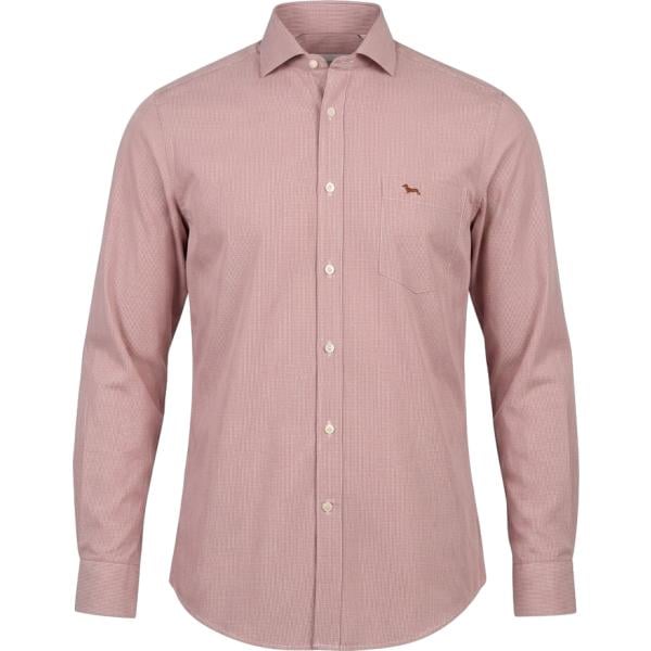 Camicia da uomo in rosso classico in cotone Harmont&Blaine