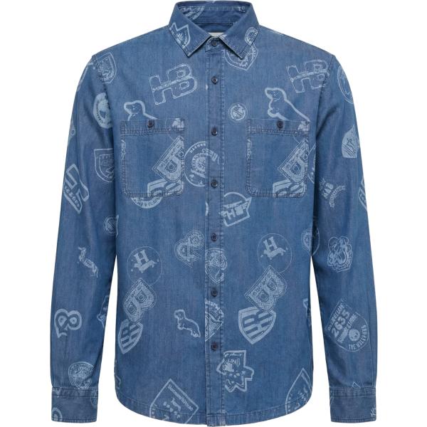 camicie Harmont&Blaine blu con stampe