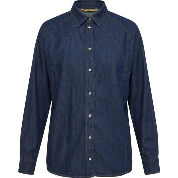 Camicia da donna in blu scuro made in italy in cotone Harmont&Blaine