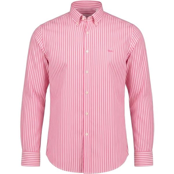 Camicia da uomo in rosa scuro a righe in denim Harmont&Blaine