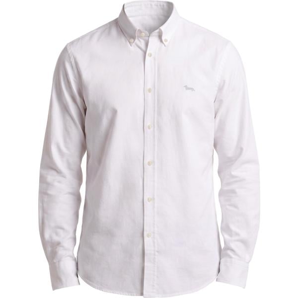 Camicia da uomo in bianco neve in cotone Harmont&Blaine