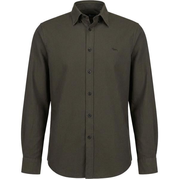 Camicia da uomo in grigio scuro in cotone Harmont&Blaine