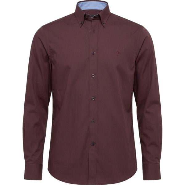 Camicia da uomo in viola scuro in cotone Harmont&Blaine
