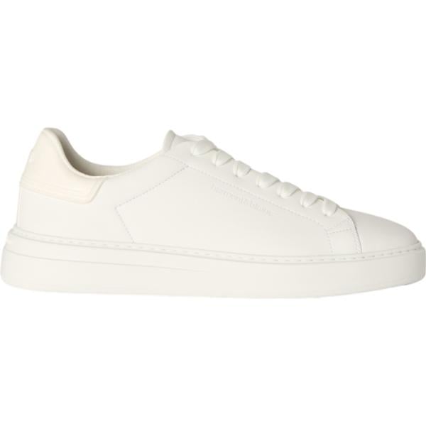 Sneakers da uomo in bianco neve in pelle Harmont&Blaine