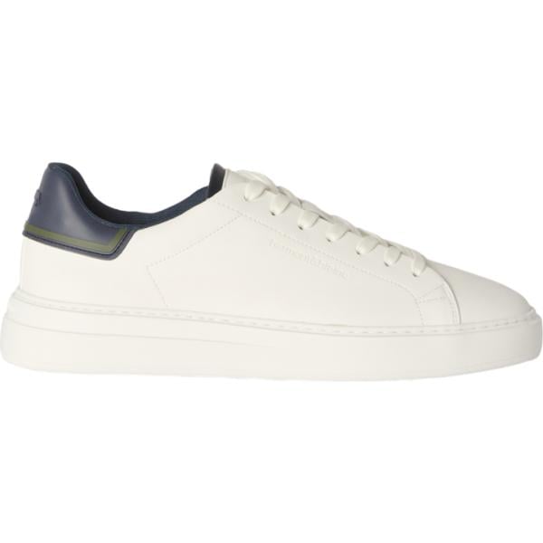 Sneakers da uomo in bianco neve in pelle Harmont&Blaine