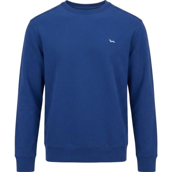 Felpa da uomo in blu scuro girocollo in plush Harmont&Blaine