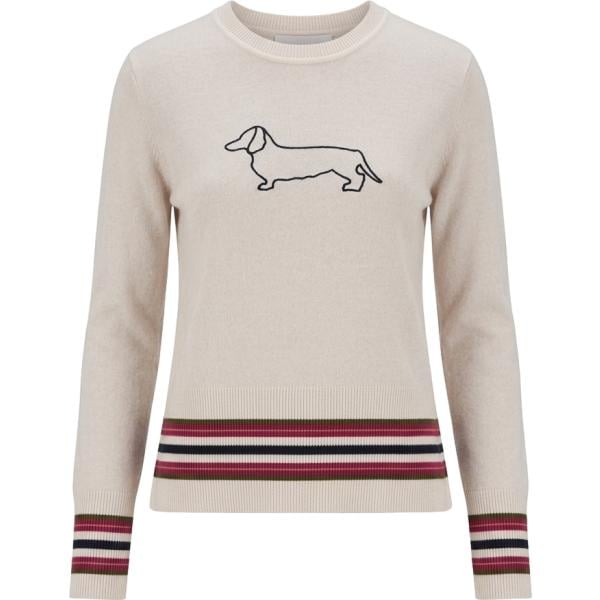Maglione da donna longuette in bianco neve made in italy a vita alta in lana Harmont&Blaine Harmont&Blaine