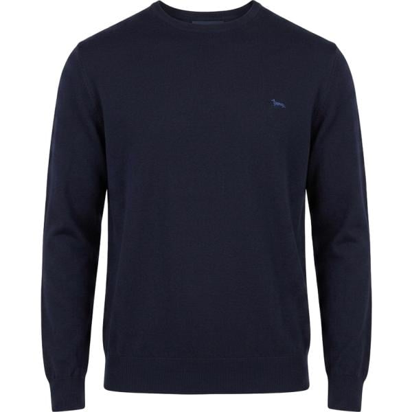 Maglione da uomo in blu scuro made in italy in lana Harmont&Blaine