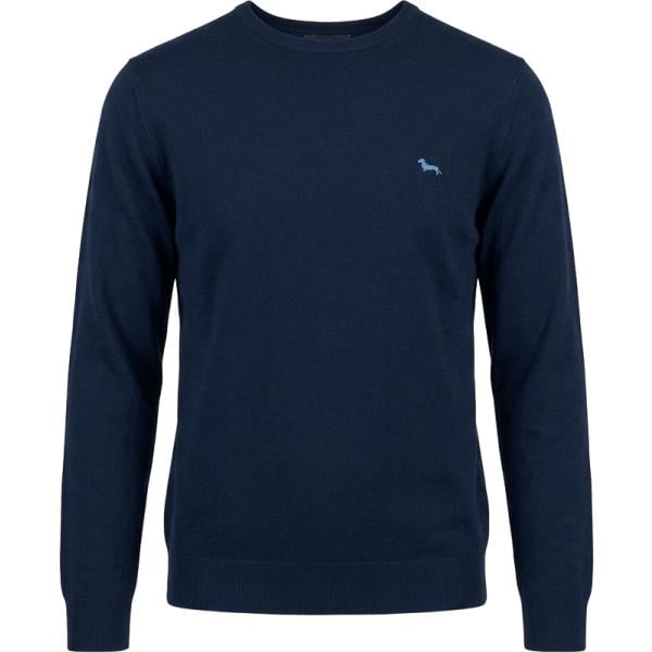 Maglione da uomo in blu scuro made in italy in lana Harmont&Blaine