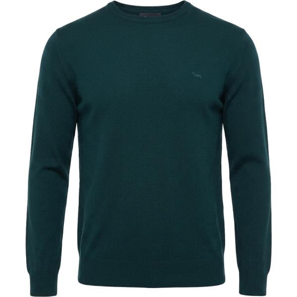 Maglione da uomo in verde scuro made in italy in lana Harmont&Blaine