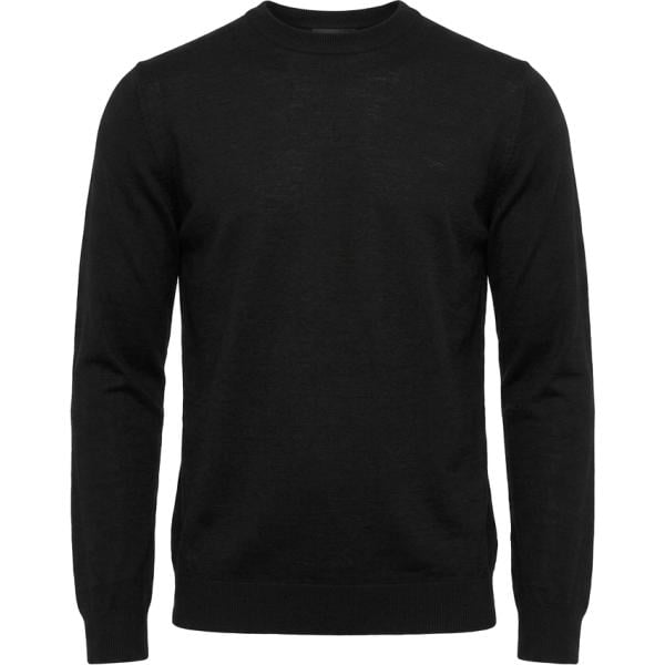 Maglione da uomo in nero pece girocollo in lana Harmont&Blaine