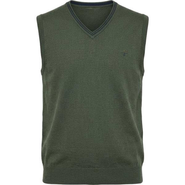 Maglione da uomo in verde scuro lavorato a maglia collo a v in lana Harmont&Blaine