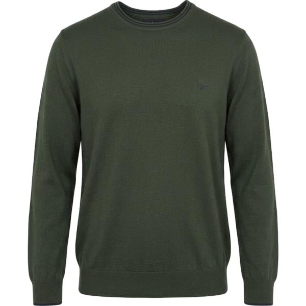 Maglione da uomo in verde scuro girocollo in lana Harmont&Blaine