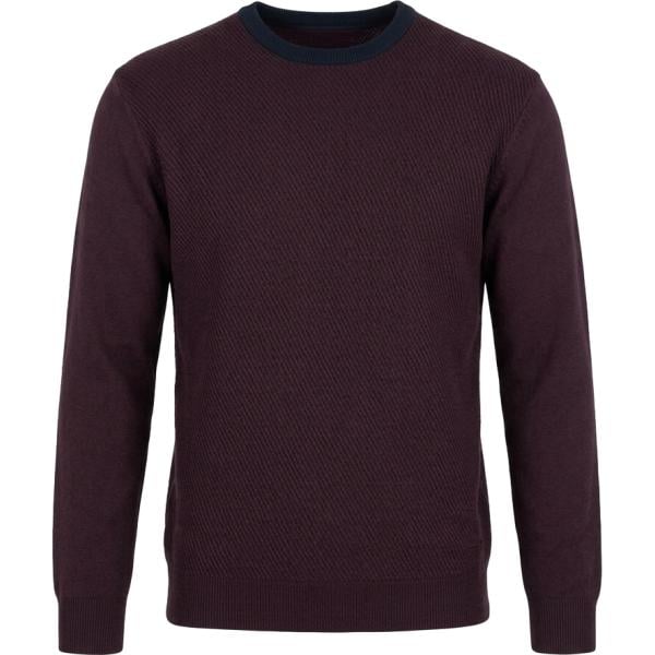 Maglione da uomo in blu scuro girocollo cinque tasche in lana Harmont&Blaine