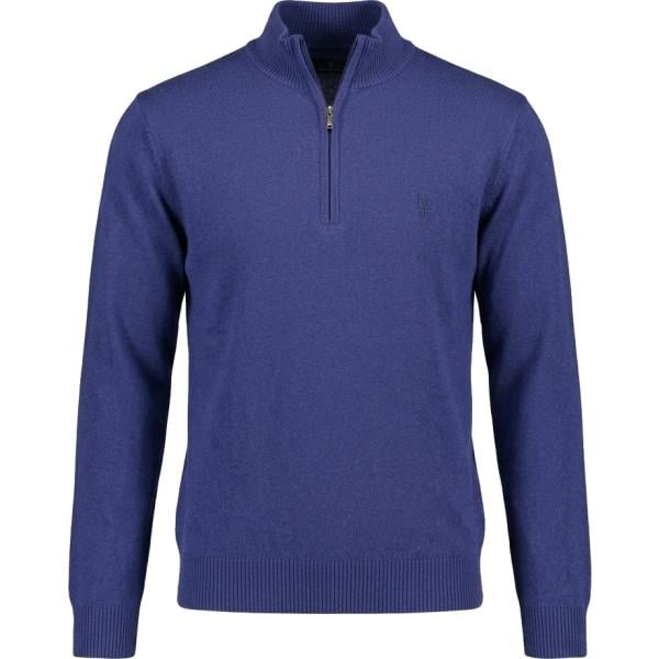 Pullover da uomo in blu scuro collo alto in lana Harmont&Blaine