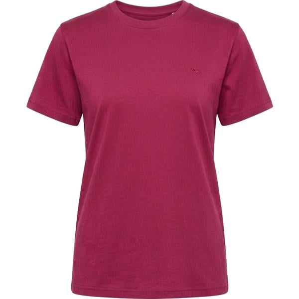 T-shirt da donna oversize in viola scuro girocollo in cotone Harmont&Blaine