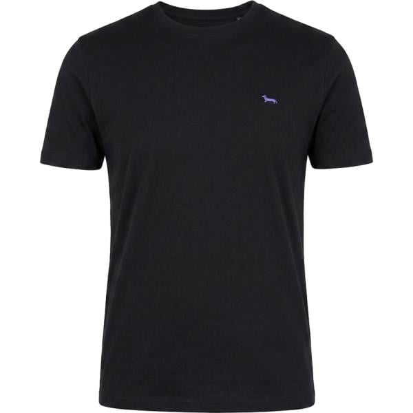 T-shirt da uomo in nero pece in cotone Harmont&Blaine