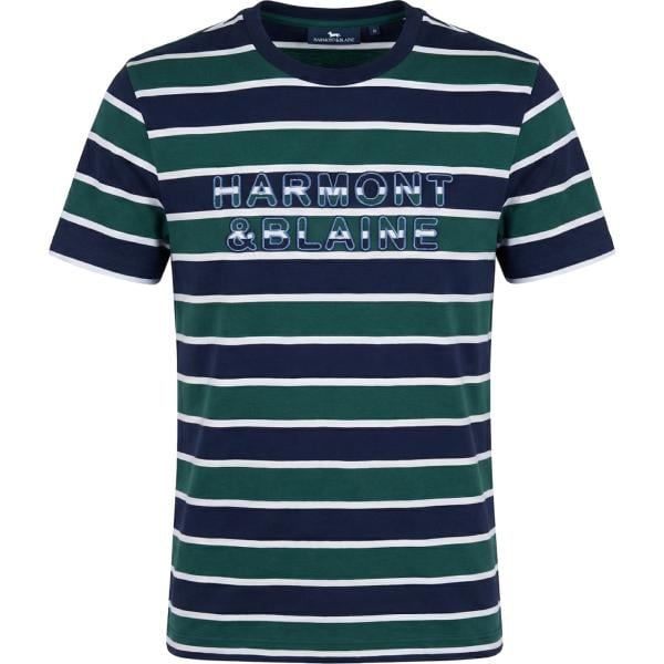 t-shirt Harmont&Blaine blu a righe