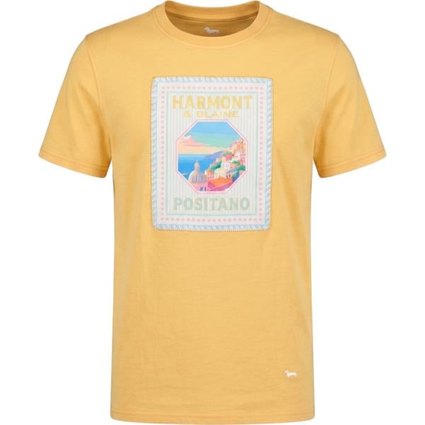 t-shirt Harmont&Blaine giallo con stampe