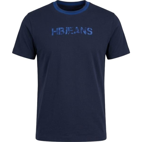 t-shirt Harmont&Blaine blu con stampe