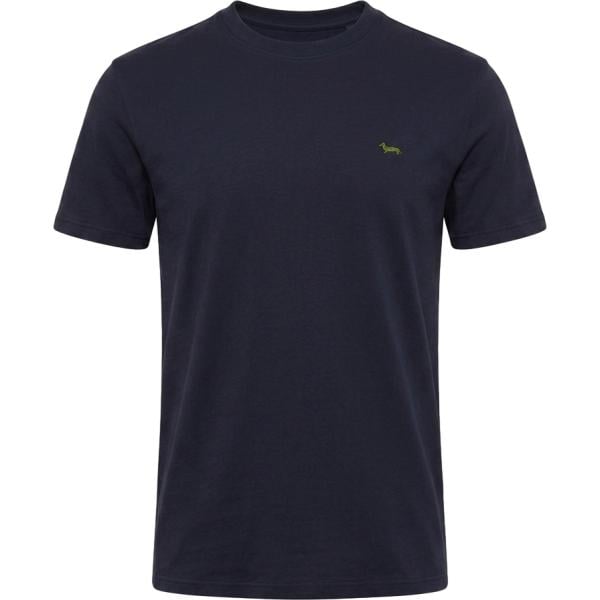 T-shirt da uomo in blu scuro in cotone Harmont&Blaine