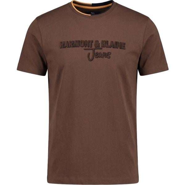 t-shirt Harmont&Blaine marrone con stampe
