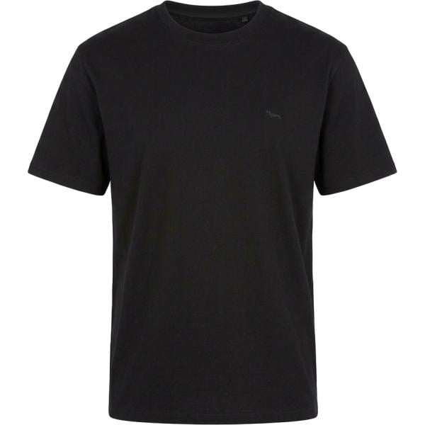 T-shirt da uomo in nero pece in cotone Harmont&Blaine