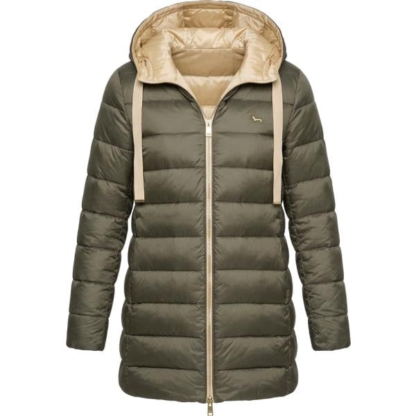Piumino da donna in verde oliva collo con cappuccio con zip in nylon Harmont&Blaine Harmont&Blaine