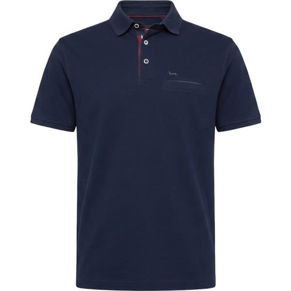 polo Harmont&Blaine blu con stampe