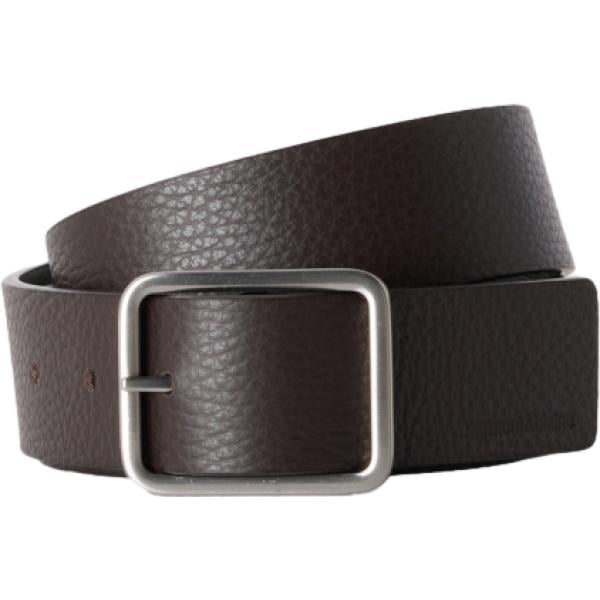 Cintura da uomo in marrone scuro con fibbia in metallo Harmont&Blaine
