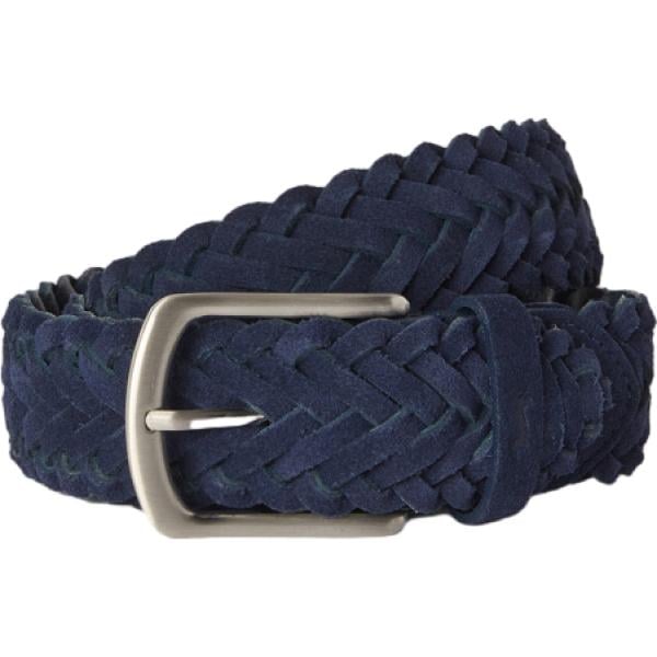 Cintura da uomo in blu scuro con fibbia in metallo Harmont&Blaine