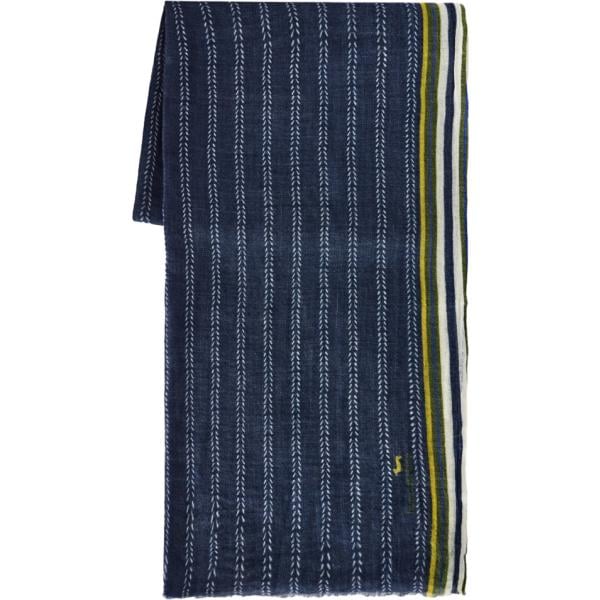 Sciarpa da donna in blu scuro con stampe in lana Harmont&Blaine