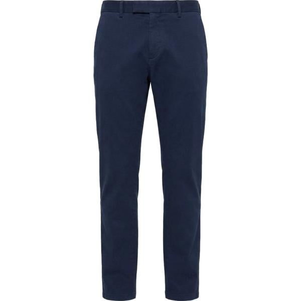 Pantaloni da uomo in blu scuro con zip in cotone Harmont&Blaine