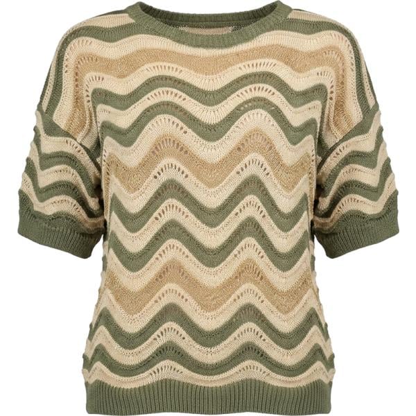 t-shirt Nunalie verde a righe