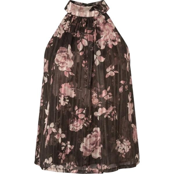 top Nunalie marrone a fiori