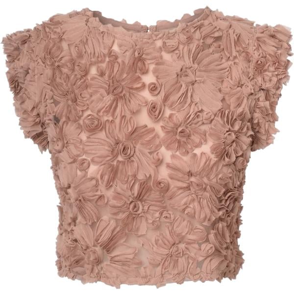 top Nunalie marrone a fiori