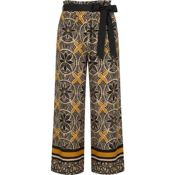 pantaloni Nunalie marrone con stampe