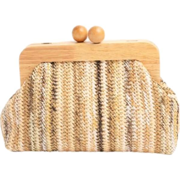 clutch Nunalie marrone a righe