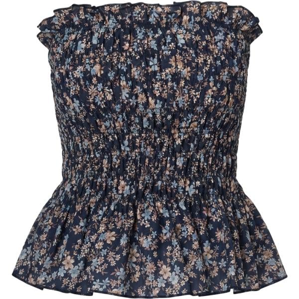 top Nunalie grigio con stampe