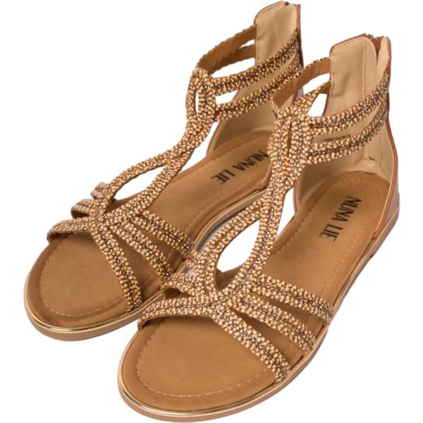 sandali in pelle Nunalie marrone