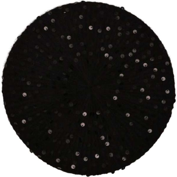 Cappello da donna in nero pece con paillettes Nunalie